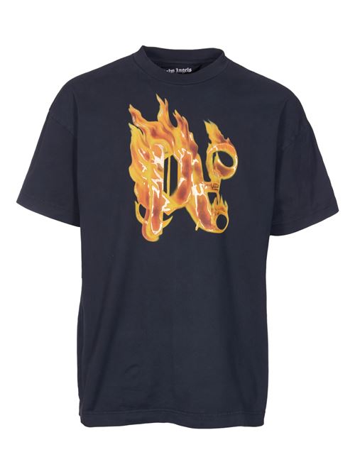 T-shirt Burning Monogram PALM ANGELS | PMAA072R24JER0011076